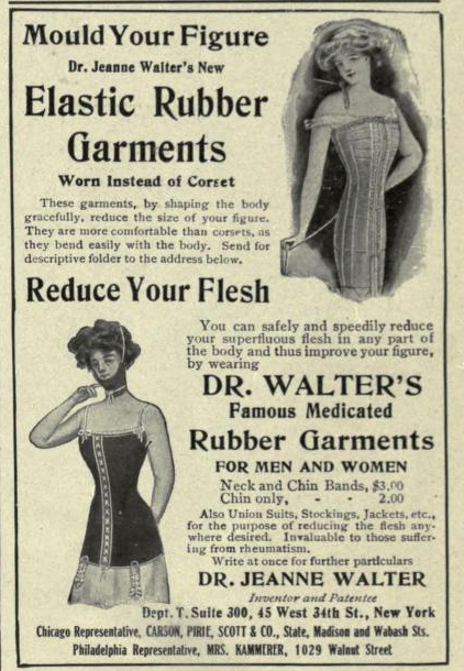 1918 Ad Bust Reducer Chin Medicated Reducing Rubber Garment Weight Los –  Period Paper Historic Art LLC