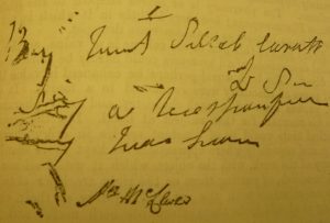 Prescription sent in by Alexander Cleghorn, The Chemist and Druggist 15 August 1874