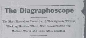 Diagraphoscope Advert Headline, 1911