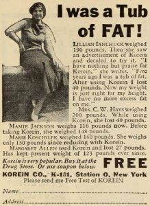 Korein advertisement, c. 1930s