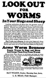 Acme Worm Bouncer, from the Morning Sun News Herald, Iowa, 22 December 1927