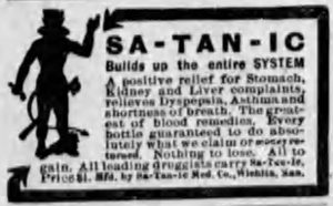 Sa-tan-ic advertised in The Beaver Herald (OK) Dec 31 1914.